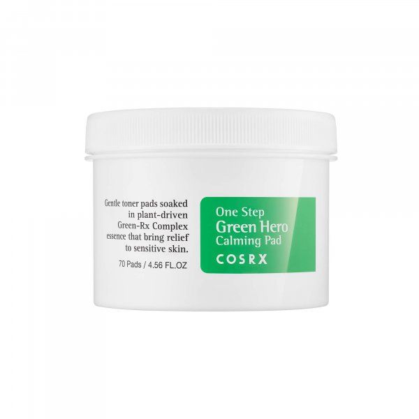 Пады для лица успокаивающие Cosrx One Step Green Hero Calming Pad