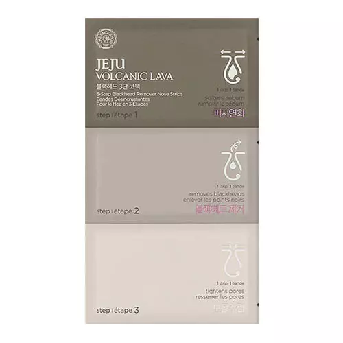 Полоска для носа The Face Shop Jeju Volcanic Lava 3-Step Blackhead Remover Nose Strips