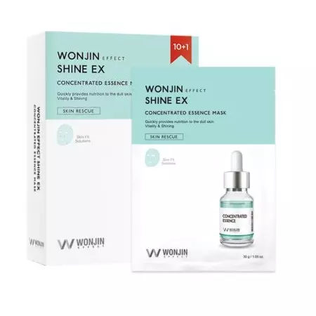 Набор масок для сияния кожи + маска в подарок WONJIN Shine EX Concentrated Essence Mask