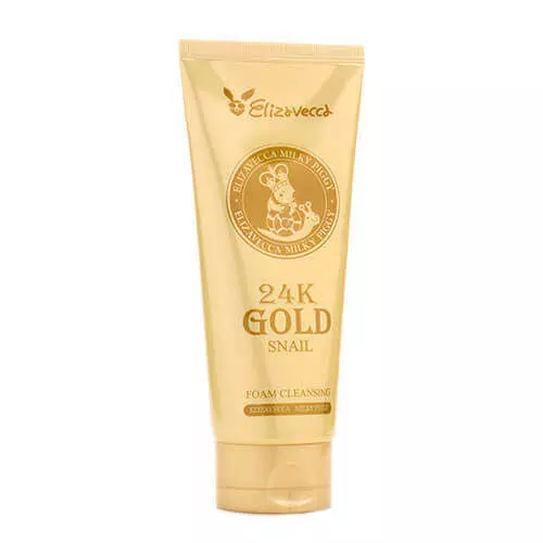 Пенка с муцином улитки и золотом Elizavecca 24k Gold Snail Cleansing Foam